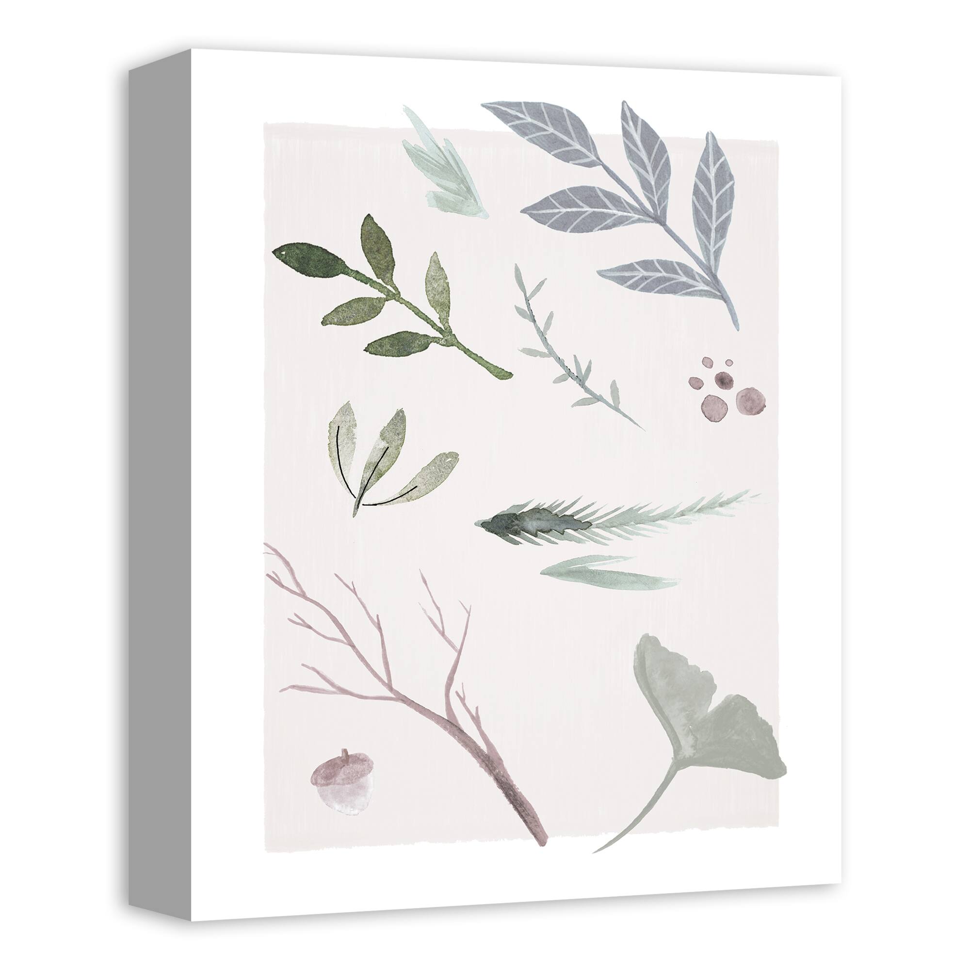 Blue and Green Botanicals 11" x 14" Canvas Wall Art